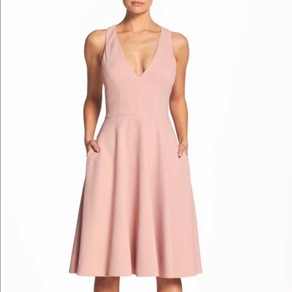 Nwt Dress The Population “Catalina” Dress In Pink Blush